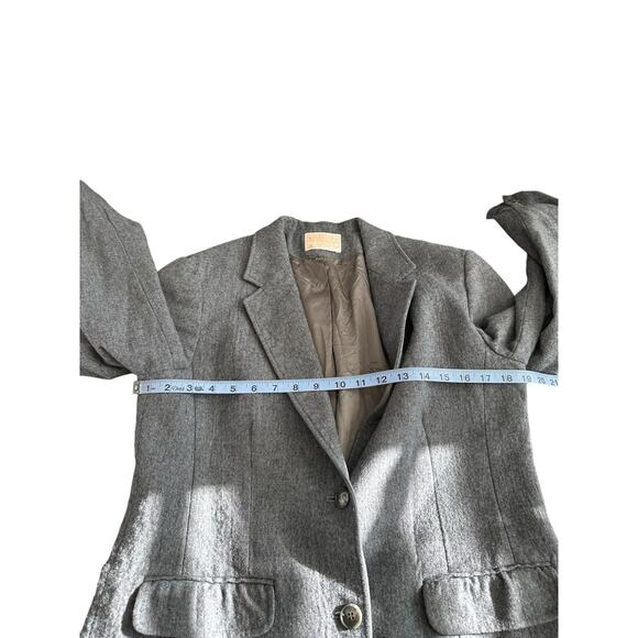 Pendleton Gray Preppy Academia Business Career Office Work Wool Blazer Size 14 - Picture 14 of 16